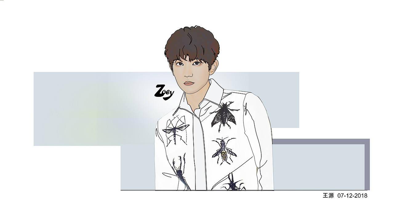 TFboys 日常插图l（图ZMTM3OTAzNDY4） - 新锐潮流插画 - 站酷设计师阿怡_Zoey原创素材 - 站酷ZCOOL