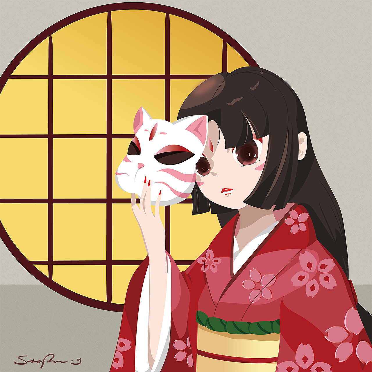 2021年人物插画汇总-我的女孩们（图ZMjgzOTEwMjc2） - 创作习作 - 站酷设计师肥兔兔Stephanie原创素材 - 站酷ZCOOL