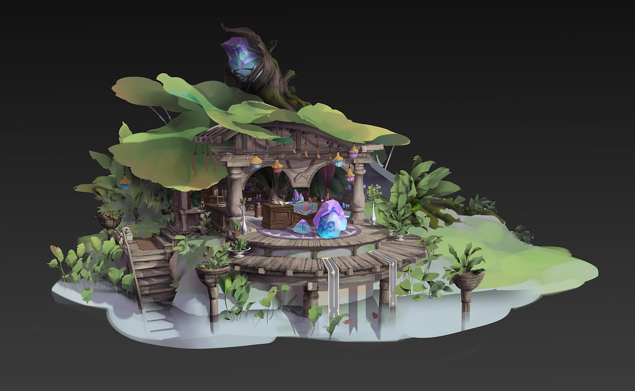 建筑单体|插画|游戏原画|天机波路 - 原创作品 - 站酷 (zcool)