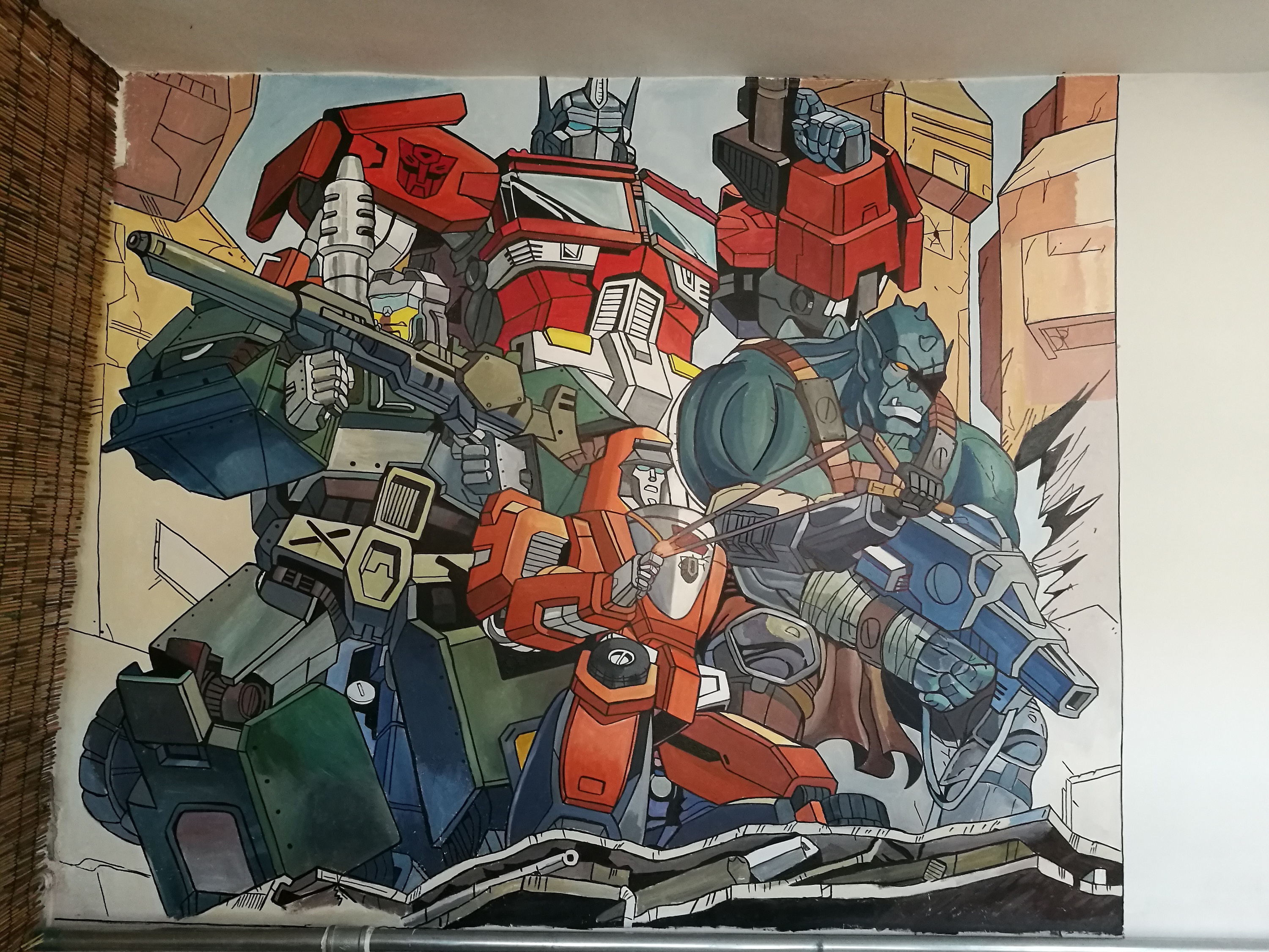 变形金刚插画手绘
