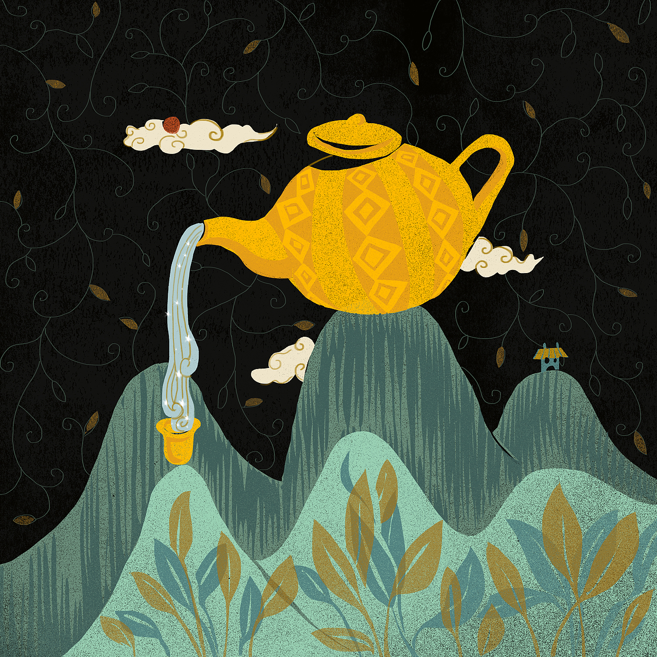 Haohao Tea（图ZMTMyMDYwNDc2） - 商业插画 - 站酷设计师插画师小洁Alicia原创素材 - 站酷ZCOOL