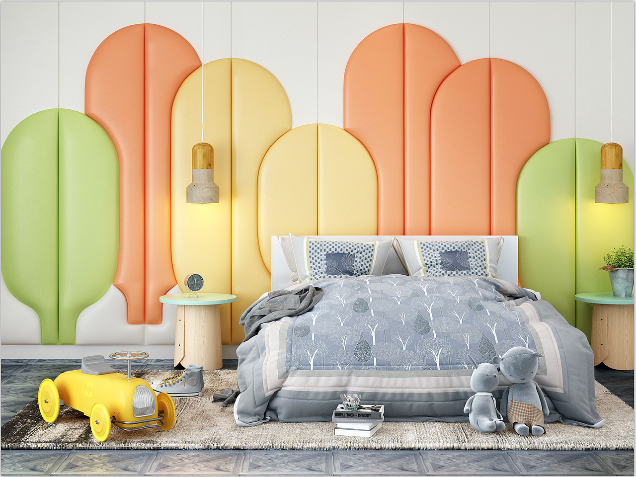 儿童房软包|空间|家装设计|军诚视觉_原创作品-站酷zcool