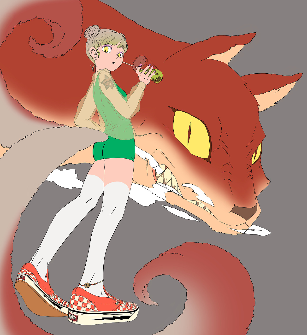 出马仙-胡家原画及绘画过程（图ZMjg2NDM1NDE2） - 游戏原画 - 站酷设计师sanlian原创素材 - 站酷ZCOOL