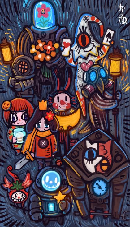 元素装饰风格插画