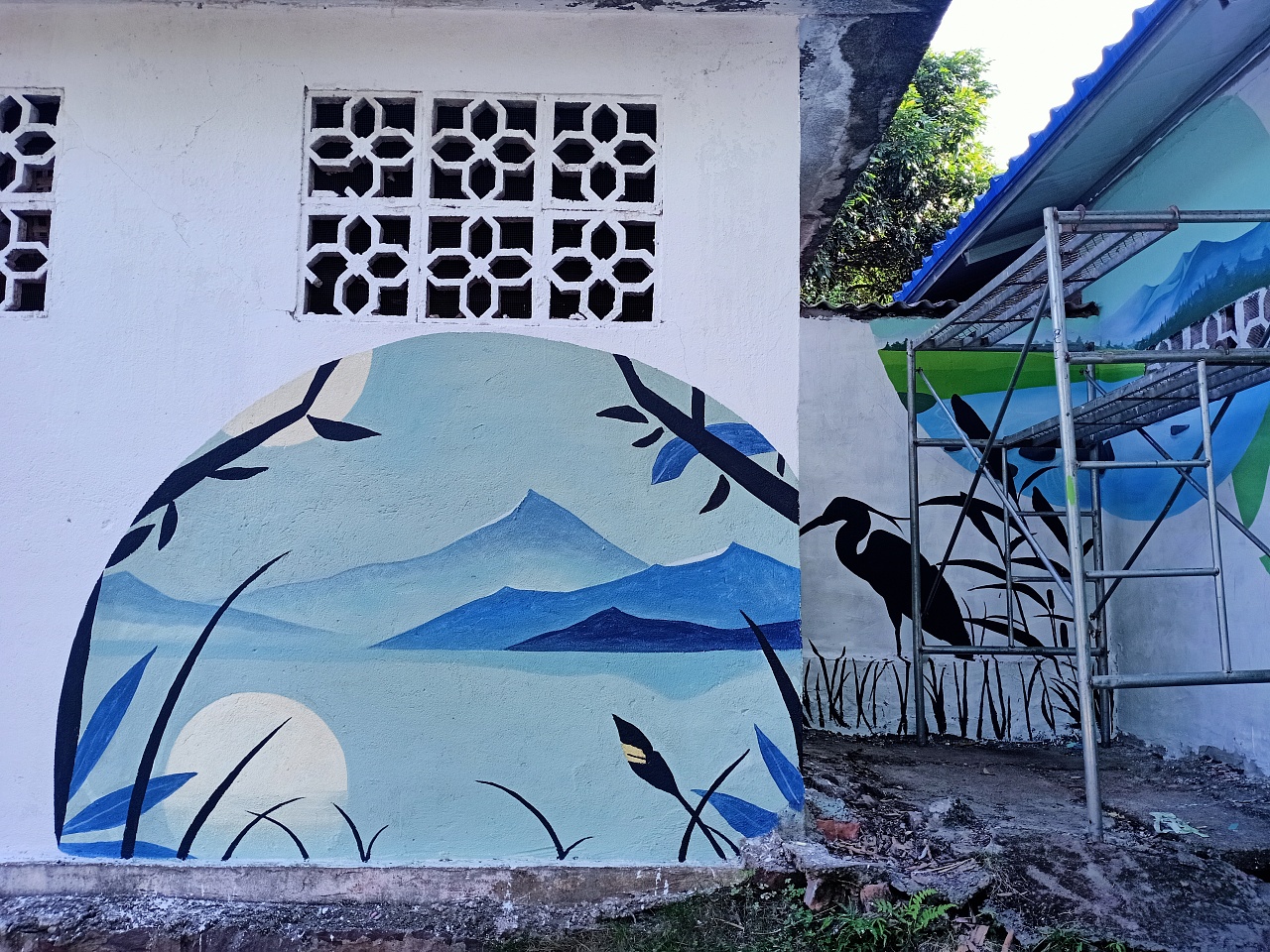 小清新户外壁画