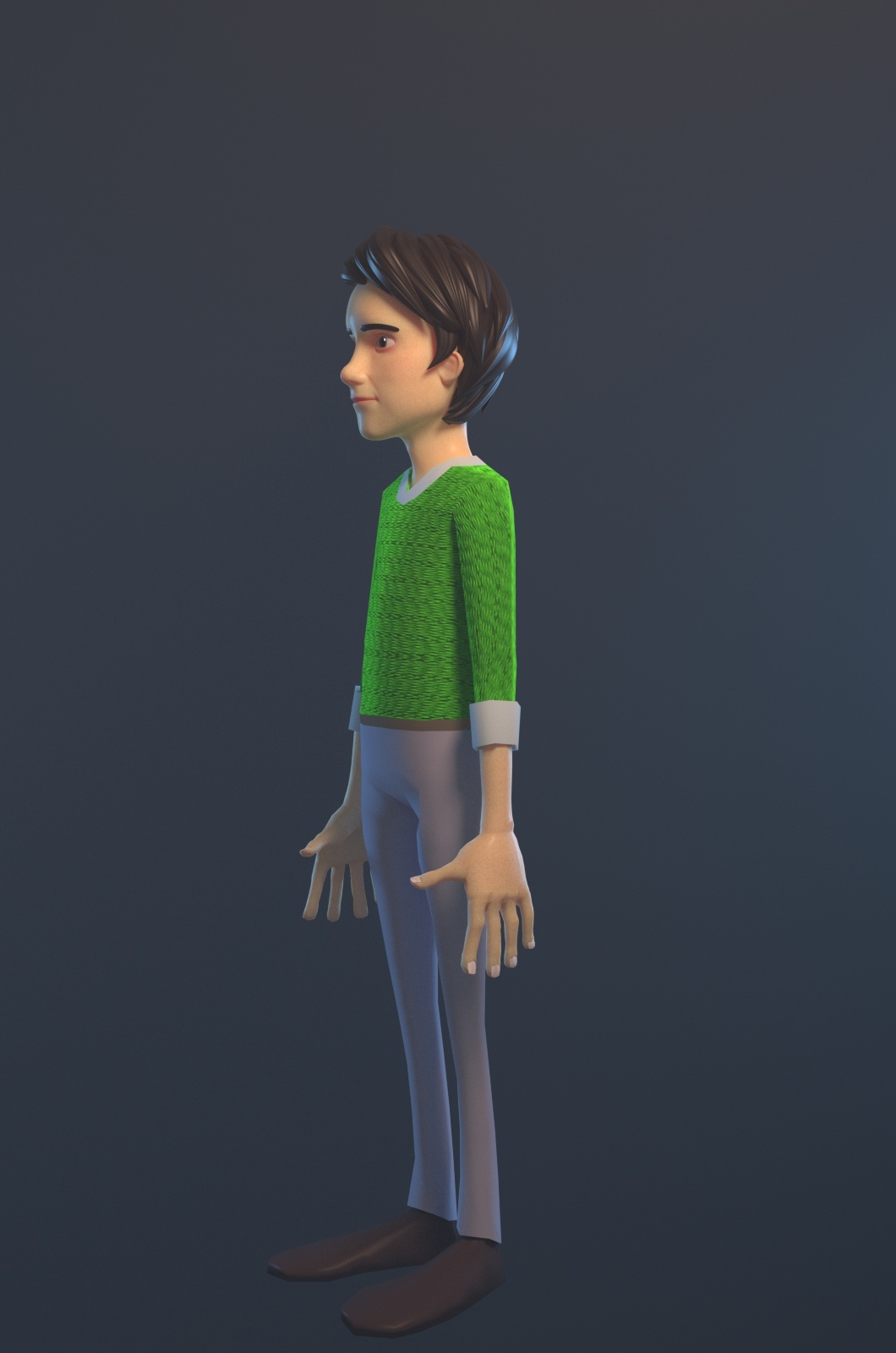 三维模型 卡通角色 3d建模影视动画 片头制作卡通男孩