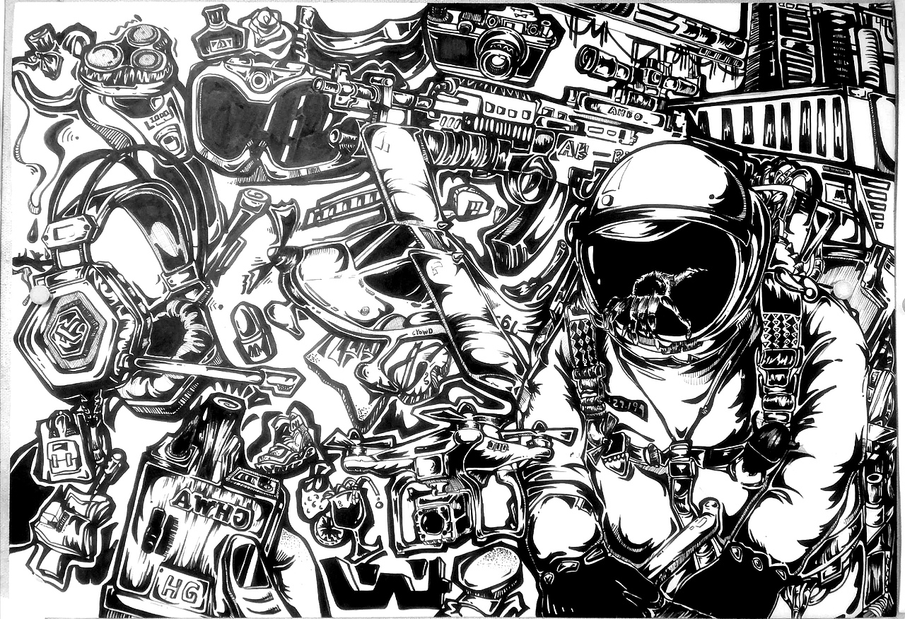 高三学生作业走一波～（图ZMjQ1ODIyOTY0） - 新锐潮流插画 - 站酷设计师孟爷子原创素材 - 站酷ZCOOL