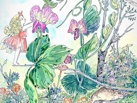 钢笔水彩插画——微观里的小世界