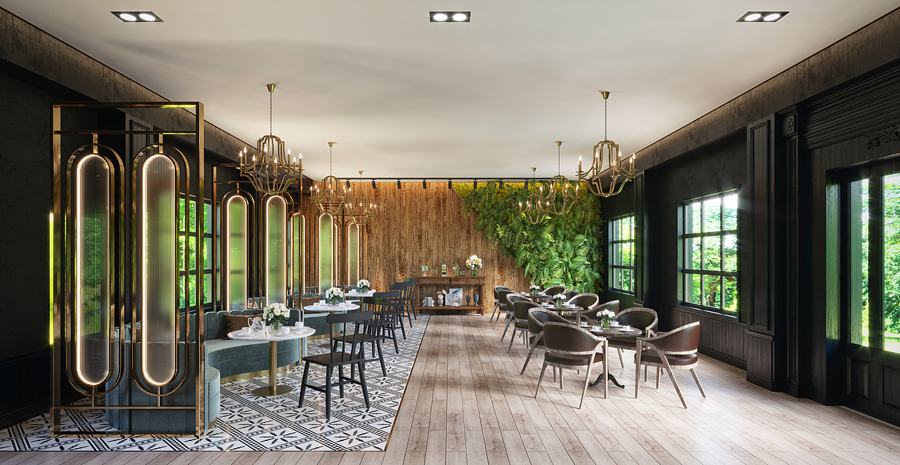 一套庄园表现 加酒吧