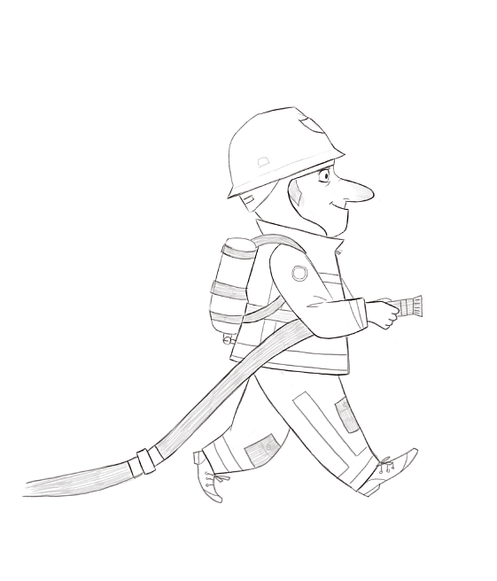 消防员（图ZMjAyMDE2NTEy） - 创作习作 - 站酷设计师Yuayyw原创素材 - 站酷ZCOOL