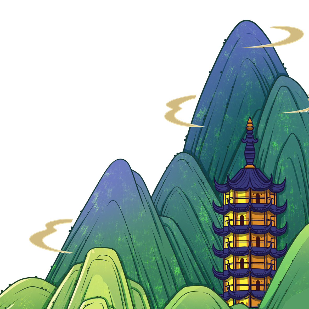 海报插画水漫金山