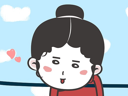 丸子头小妞表情包