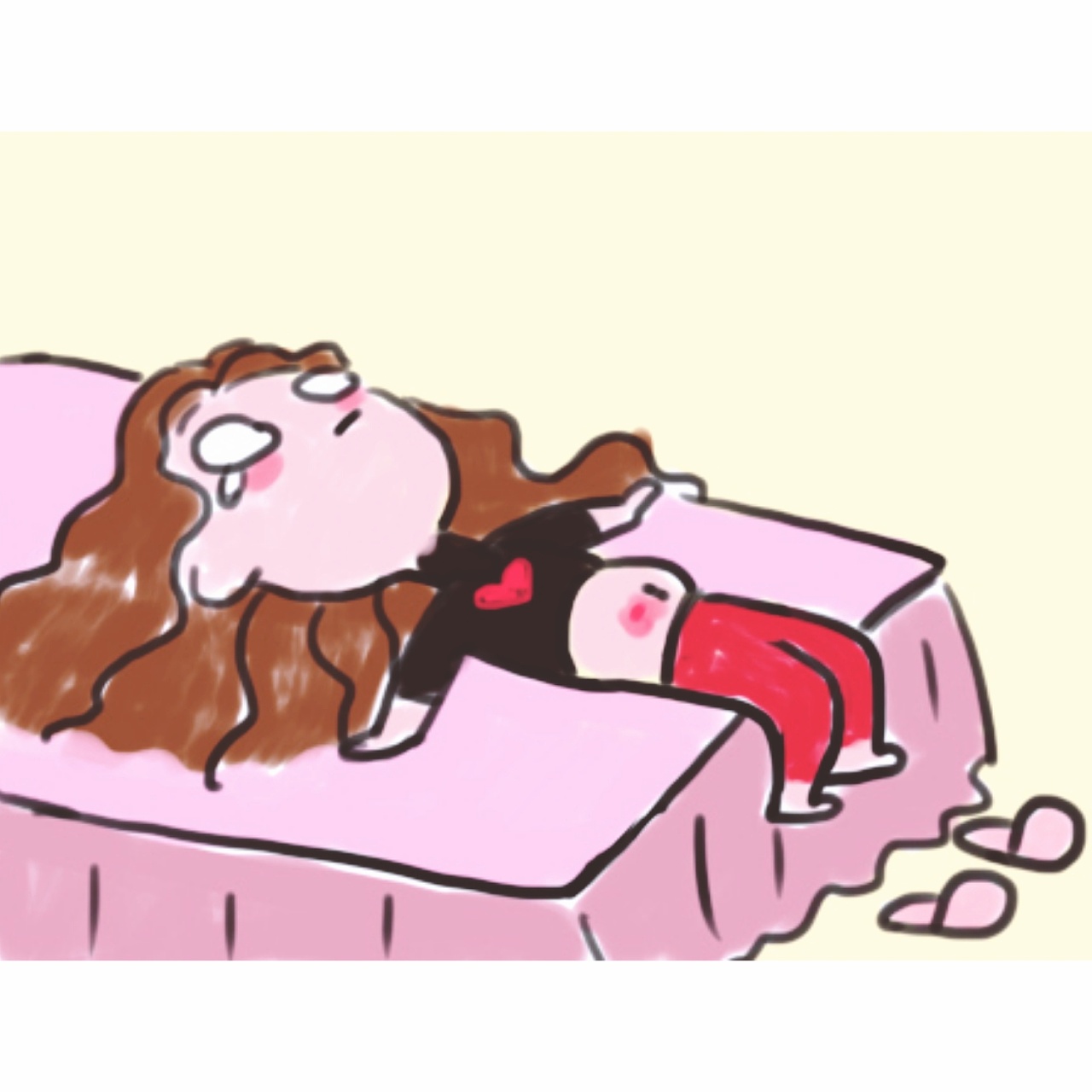 暖宝宝烫了肚子…又不能拿凉水冲…真是疼到躺尸 原创  -  动漫