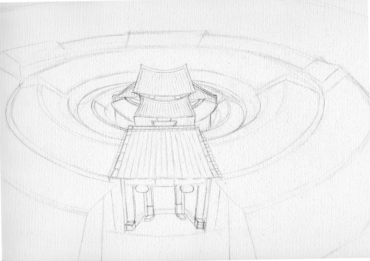 在简单的用铅笔画一些细节内容,
便于后期用针管笔画细节,<br>对于初学者来说,<br>这样不会出错。