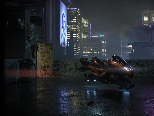 Cyberpunk 落魄都市#C4D静帧