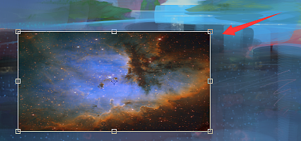 Ctrl+T 压扁星云图,让透视与水面视角适配。