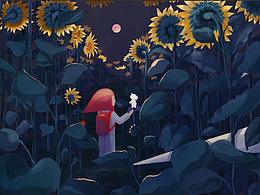 治愈系《暖暖星球》系列插画