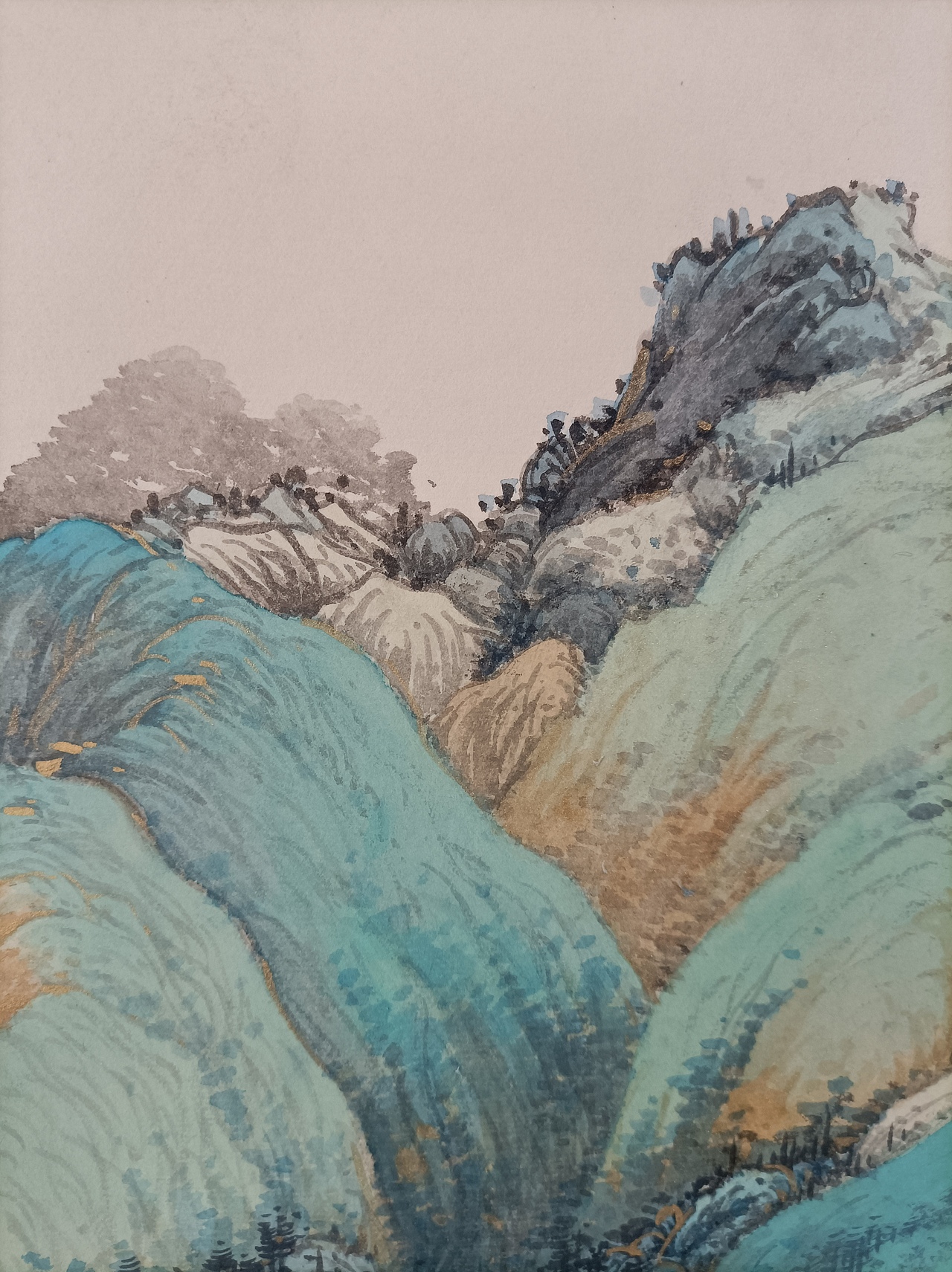 传统国画青绿山水（图ZMjc5Njc3ODky） - 绘画 - 站酷设计师孟振华原创素材 - 站酷ZCOOL