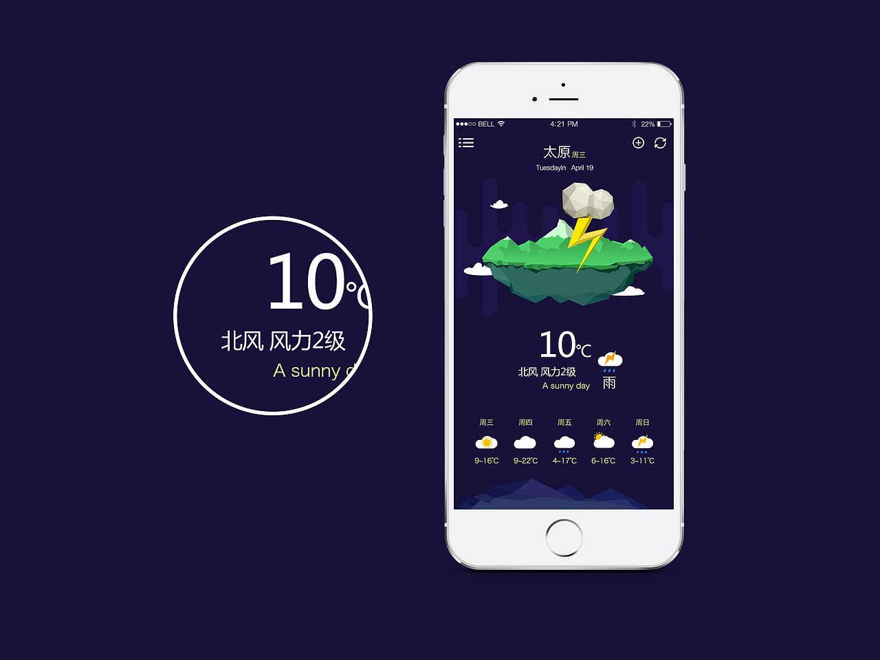 天气APP（图ZMzcwODg4NDA=） - APP界面 - 站酷设计师喵小咪YM原创素材 - 站酷ZCOOL