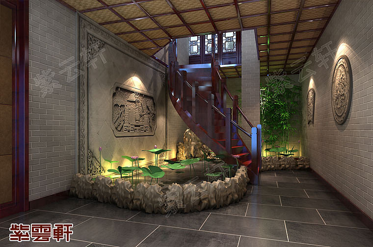 楼梯间中式装修效果图