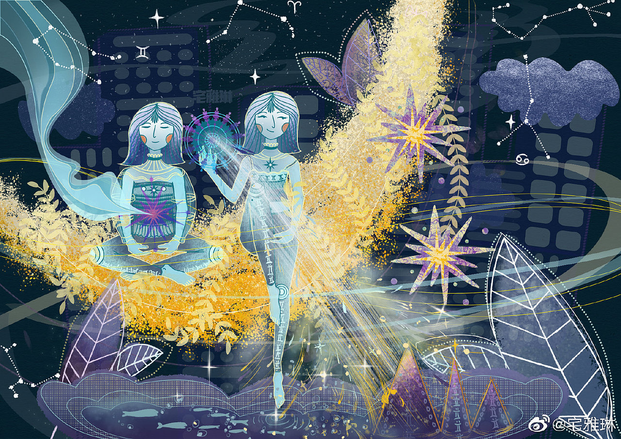 内心深处的双子🌟（图ZMTc3ODE0NDAw） - 创作习作 - 站酷设计师宅树林原创素材 - 站酷ZCOOL