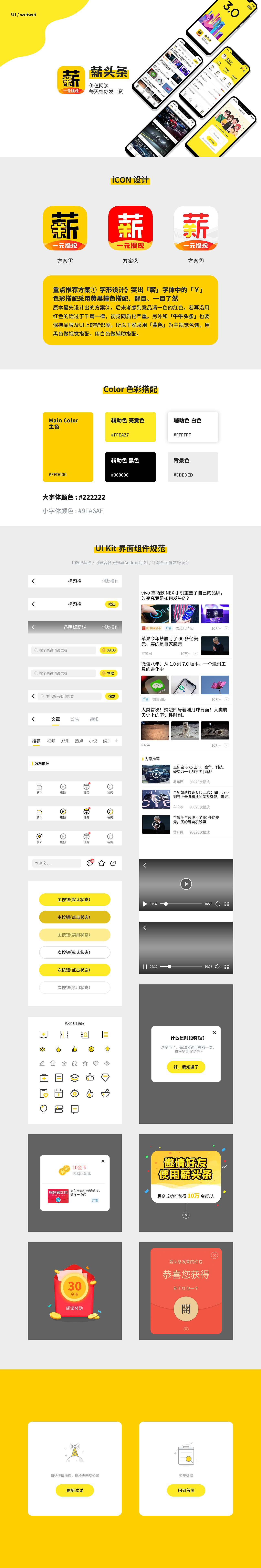 牛牛头条 薪头条规范（图ZMTczNDk5NDgw） - APP界面 - 站酷设计师韦丽原创素材 - 站酷ZCOOL