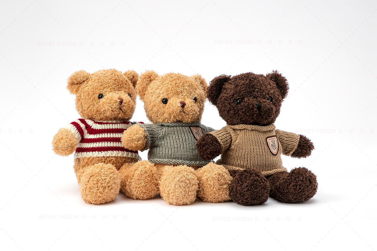 毛绒玩具粉红顽皮豹 小熊 静物拍摄 商业产品摄影