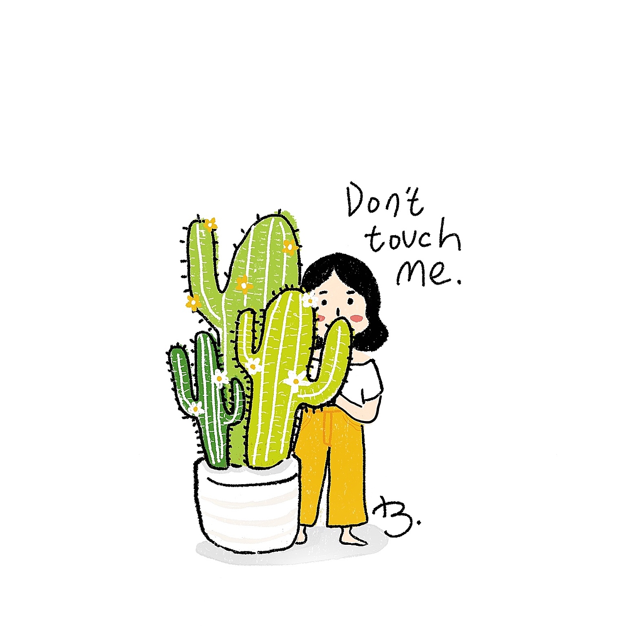 抱仙人掌的是我