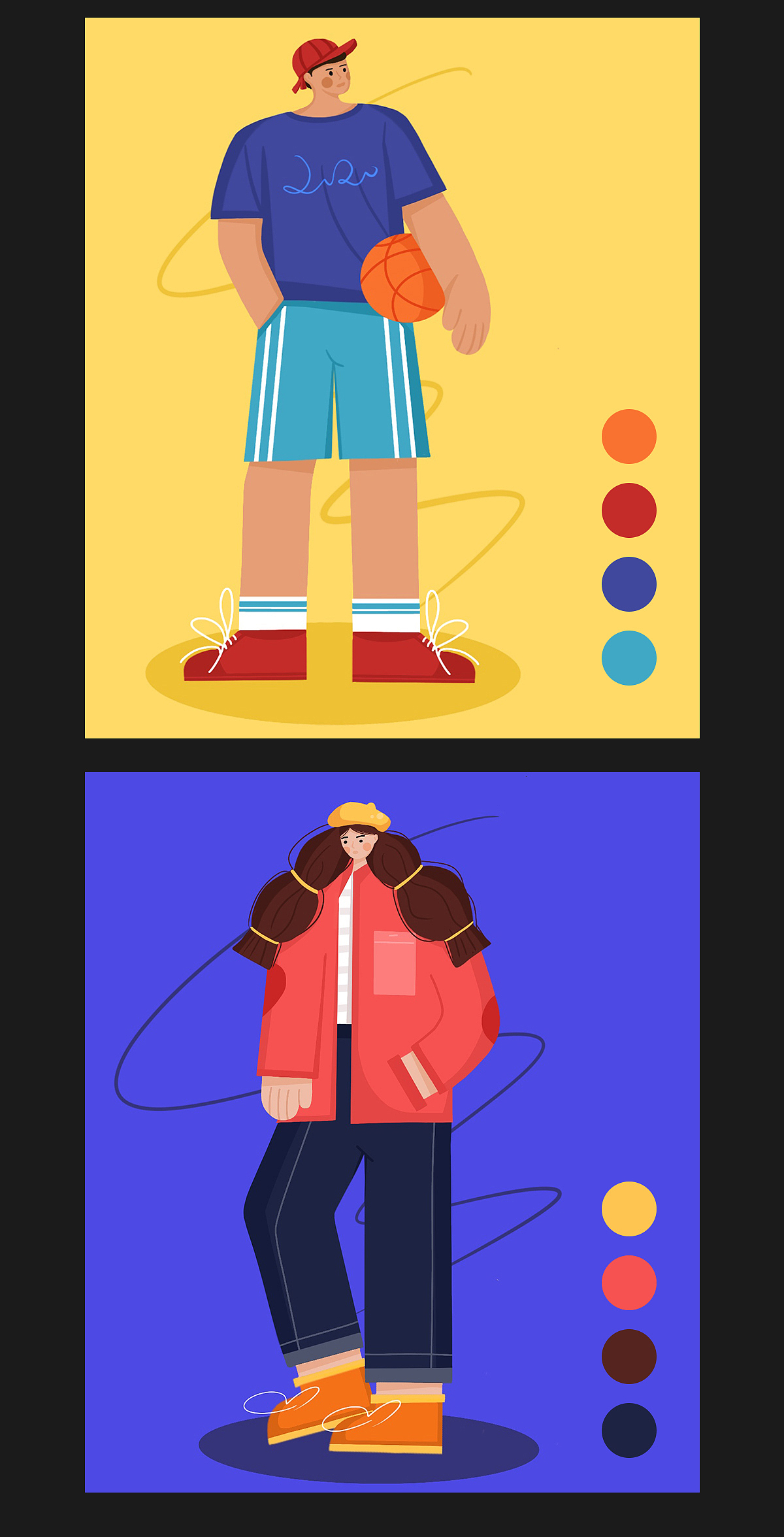 人物插画系列（图ZMjMzODY4NTEy） - 商业插画 - 站酷设计师柠檬C不酸原创素材 - 站酷ZCOOL