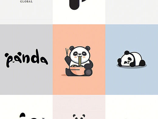熊猫元素logo欣赏