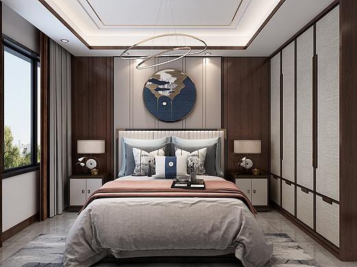 新中式風(fēng)格（個人主頁-ZNTY4Njc0ODA=） - 家裝設(shè)計 - 站酷設(shè)計師做效果圖的小星星原創(chuàng)素材 - 站酷ZCOOL