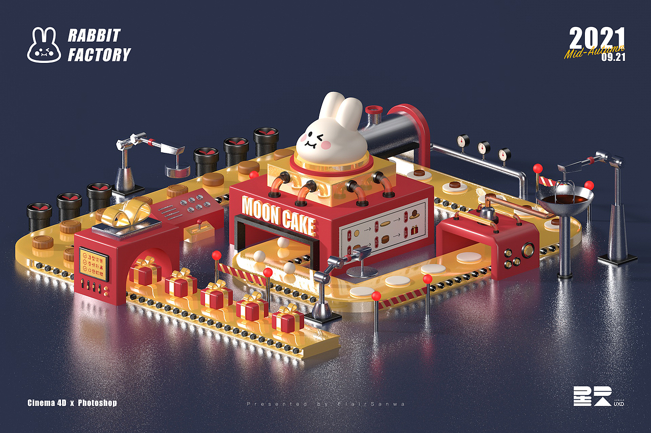 中秋快乐鸭 Rabbit Factory | C4D（图ZMjcwNDgyOTcy） - 场景 - 站酷设计师FlairSanwa原创素材 - 站酷ZCOOL