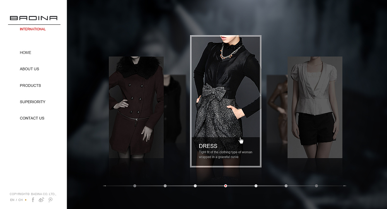 BADINA服饰网站（图ZMTU2NTgzODA=） - 企业官网 - 站酷设计师暂无信息原创素材 - 站酷ZCOOL