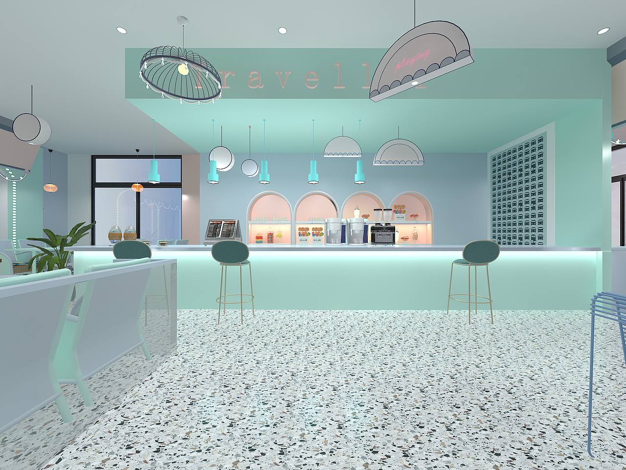 糖果风饮品店（图ZMjcxMzk2NTg4） - 商业空间设计 - 站酷设计师杨波Design原创素材 - 站酷ZCOOL