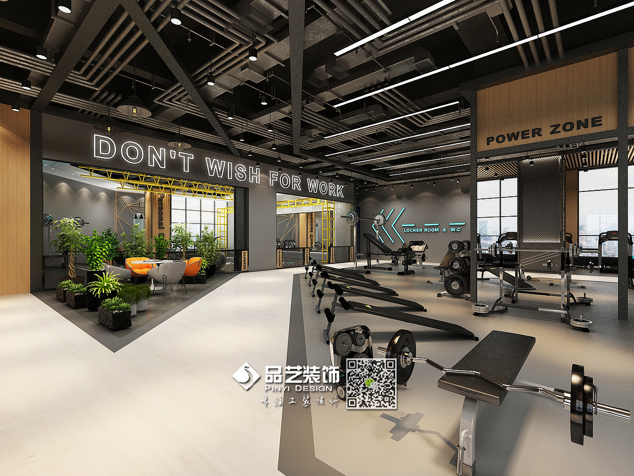 南宁健身房装修设计健身工作室瑜伽房设计