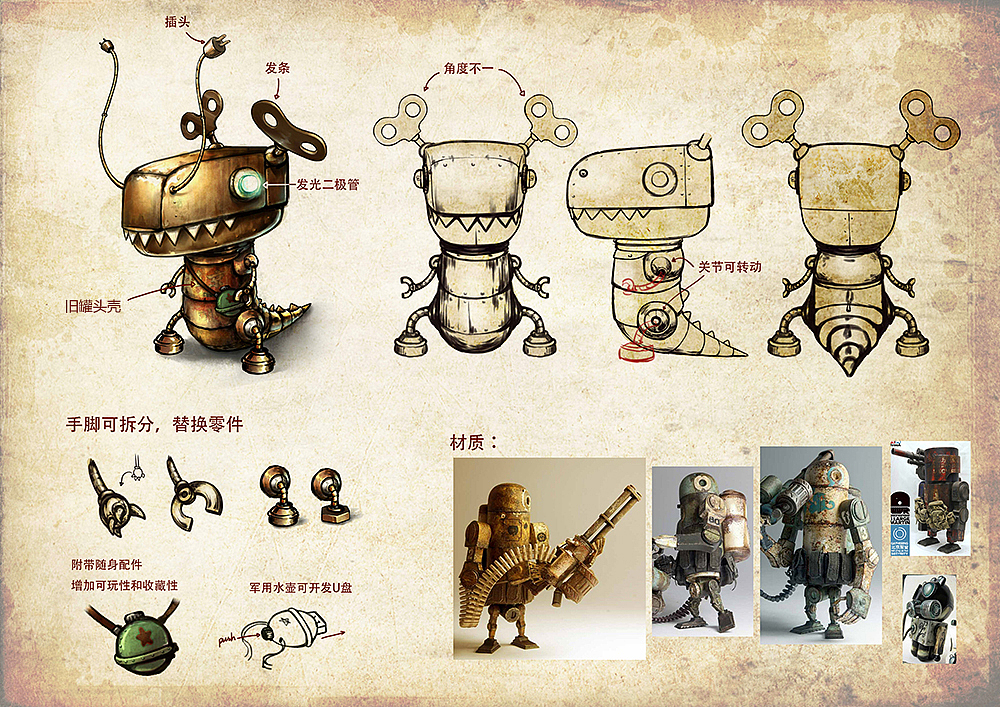 [旧作] 蒸汽朋克风机械龙——卡通形象设计（图ZMjQ1NTg3MDg=） - 商业插画 - 站酷设计师Miss踢原创素材 - 站酷ZCOOL