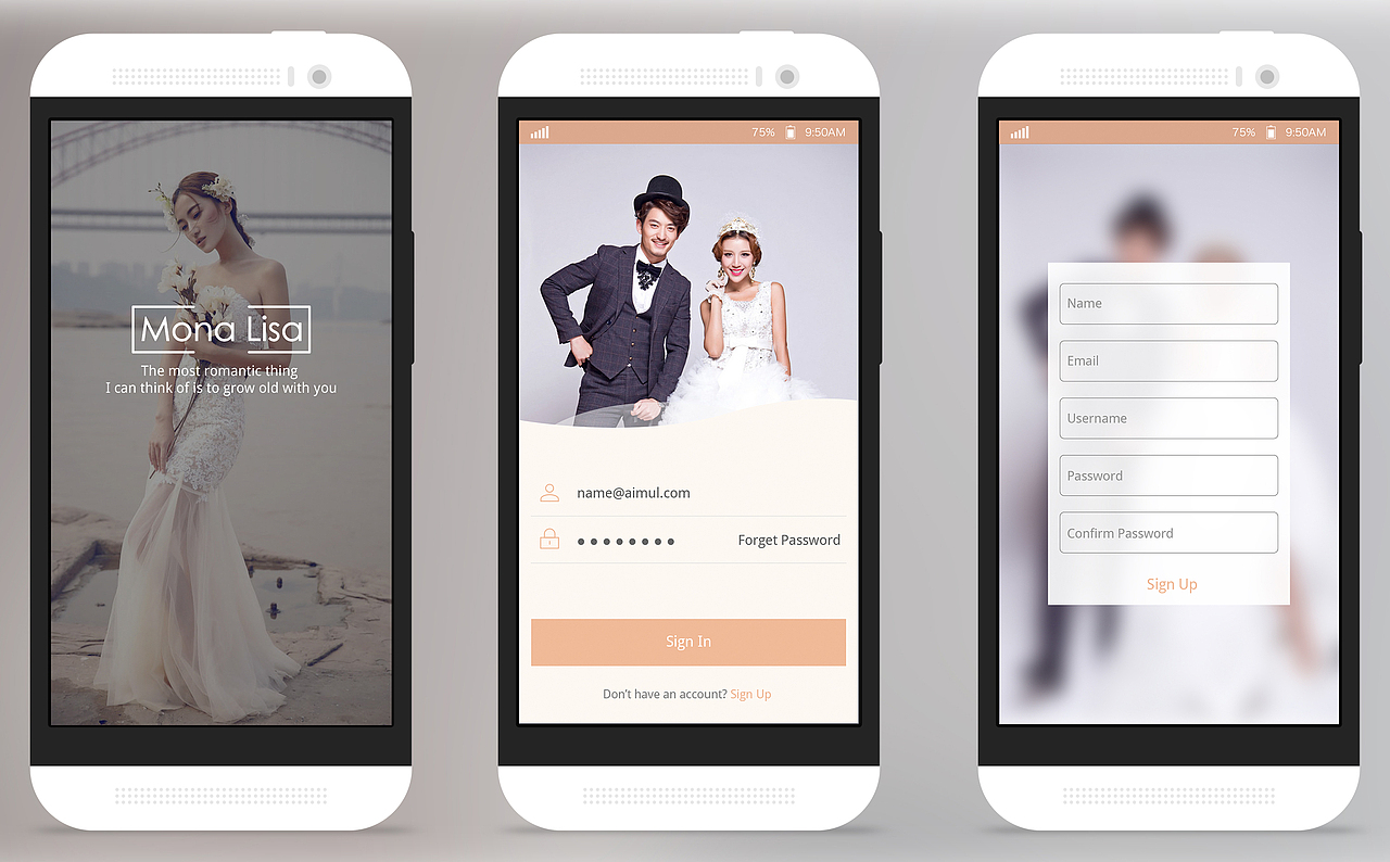 婚纱APP（图ZMzU3MzE4MTI=） - APP界面 - 站酷设计师小胖墩x原创素材 - 站酷ZCOOL