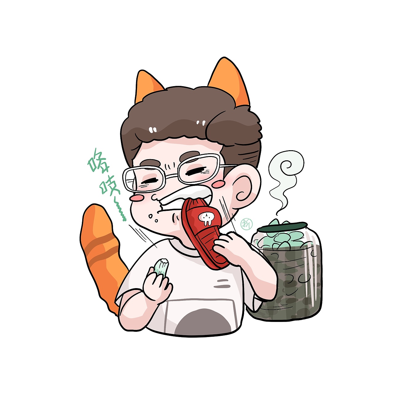 【孟小兔与周九橘的综艺日记】什么都有的2021（图ZMzA5Njg2MjY4） - 单幅漫画 - 站酷设计师你折吹又生原创素材 - 站酷ZCOOL