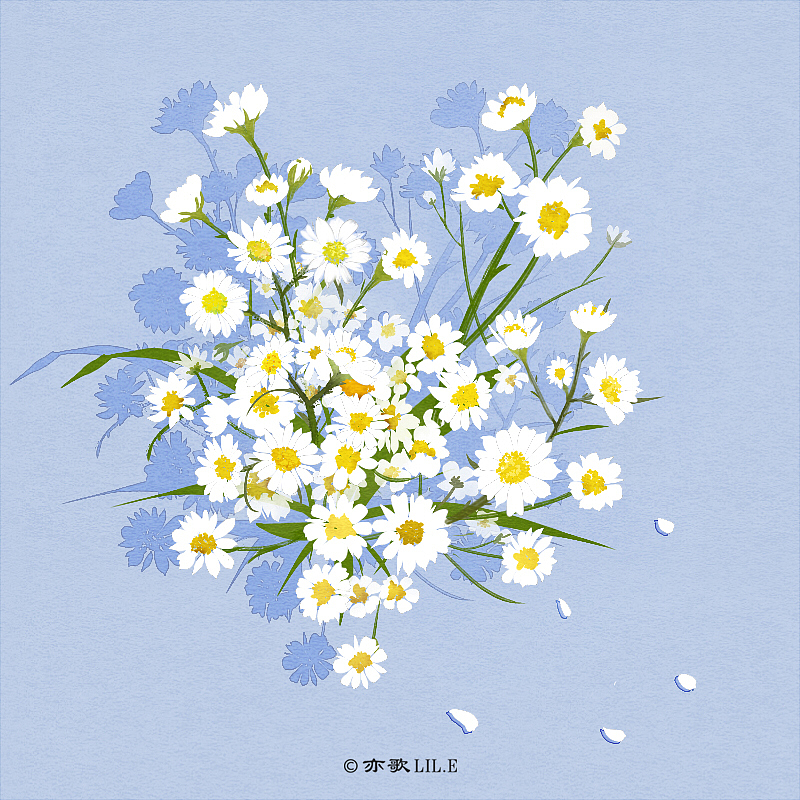 雏菊（图ZNzkzMDM3NDg=） - 创作习作 - 站酷设计师亦歌lil_e原创素材 - 站酷ZCOOL