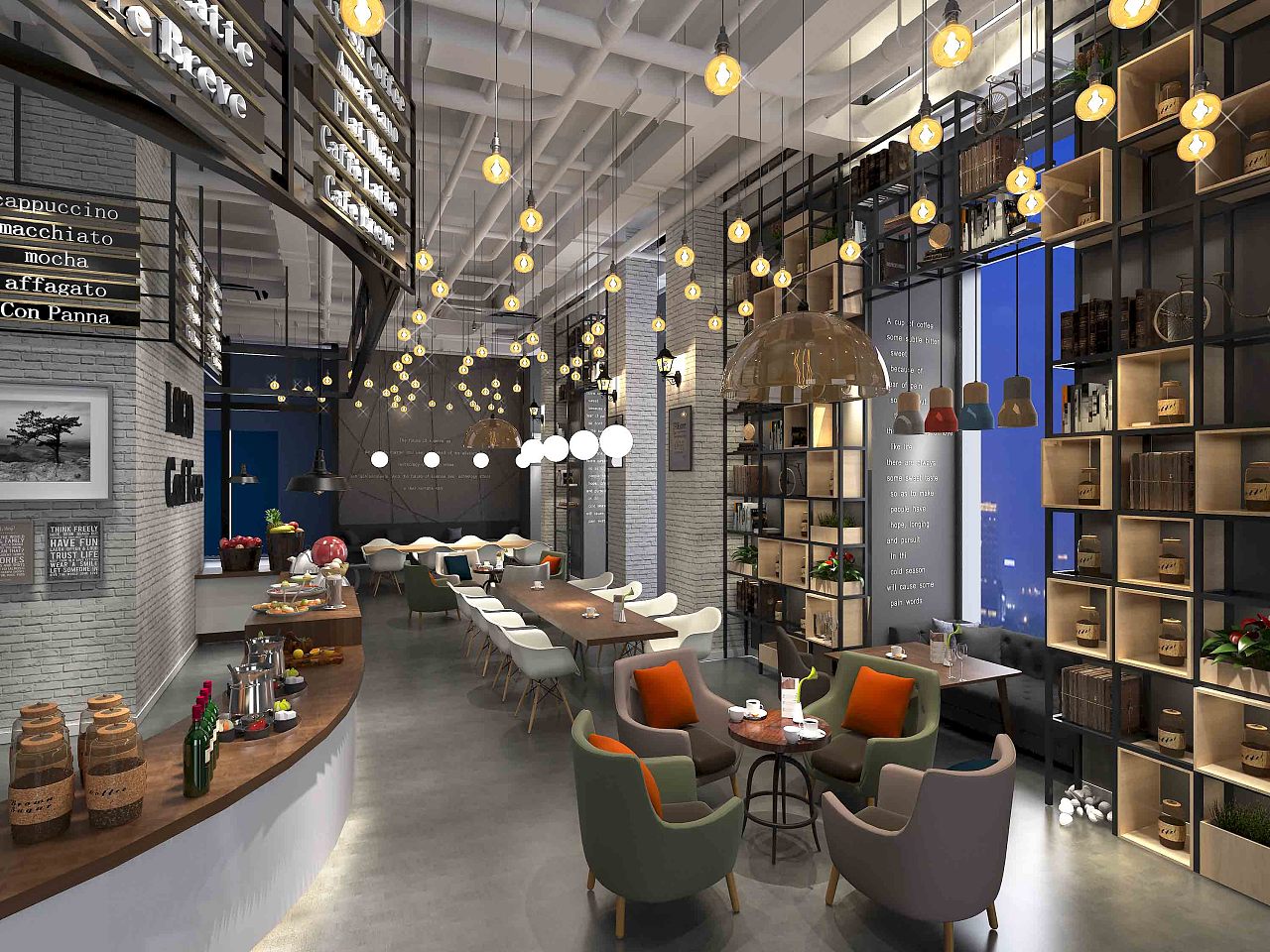 1992工装咖啡馆奶茶店|空间|家装设计|设计师小玉 - 原创作品 - 站酷