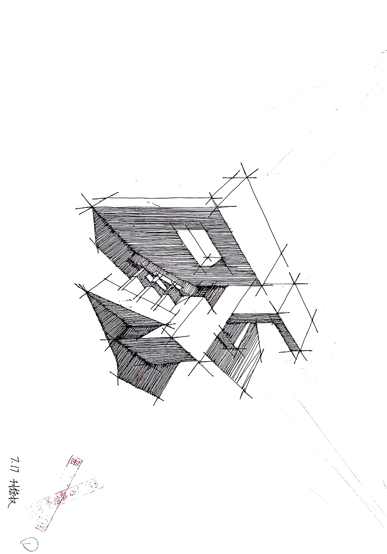 建筑体块图_爱手绘大禹-站酷zcool