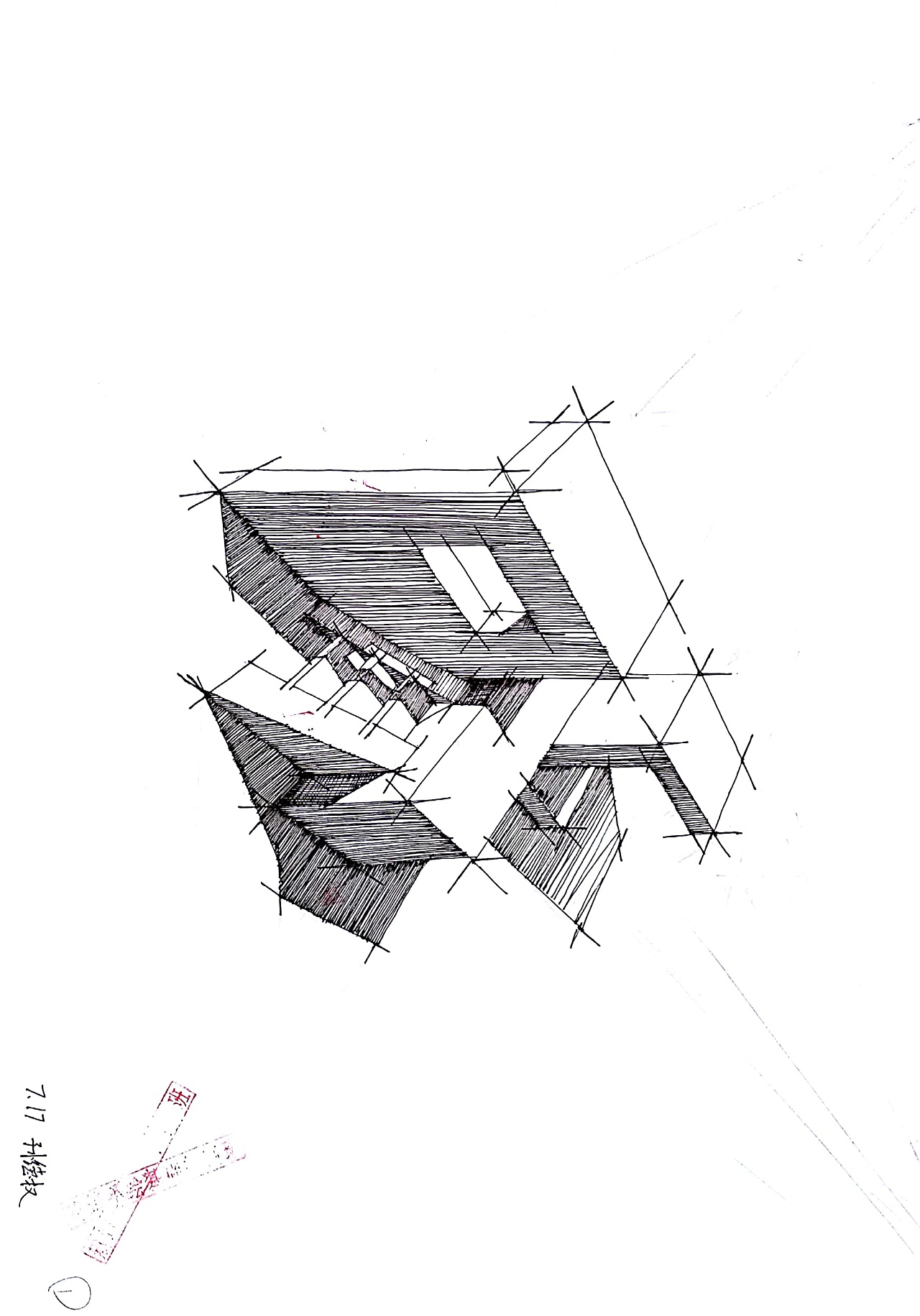 建筑体块图|三维|建筑/空间|爱手绘大禹 - 原创作品 - 站酷 (zcool)