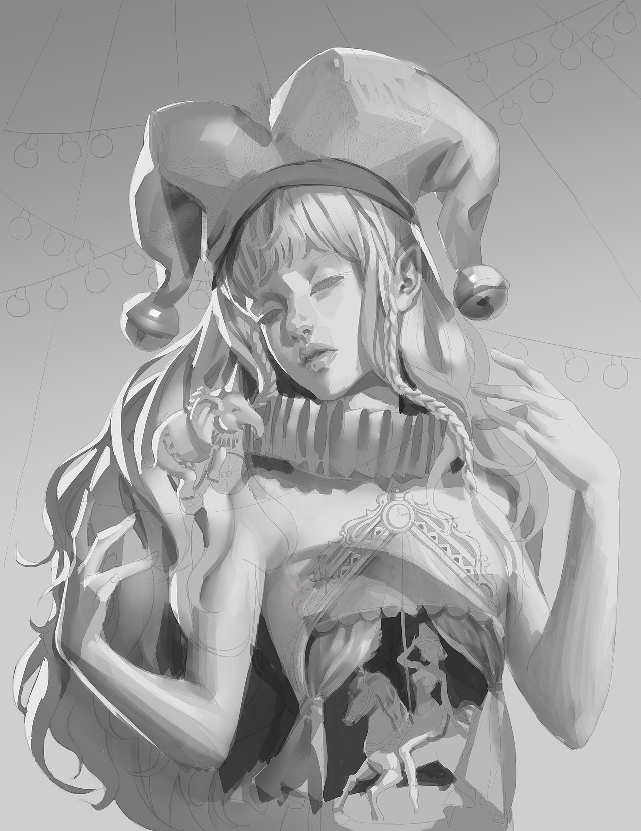 半身海报插画之幻想马戏团