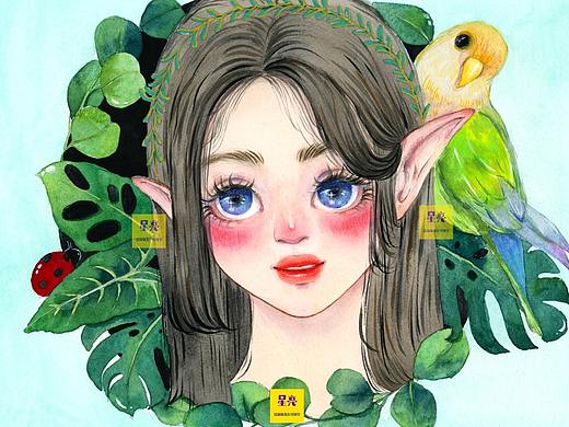 水彩动漫插画人物创作
