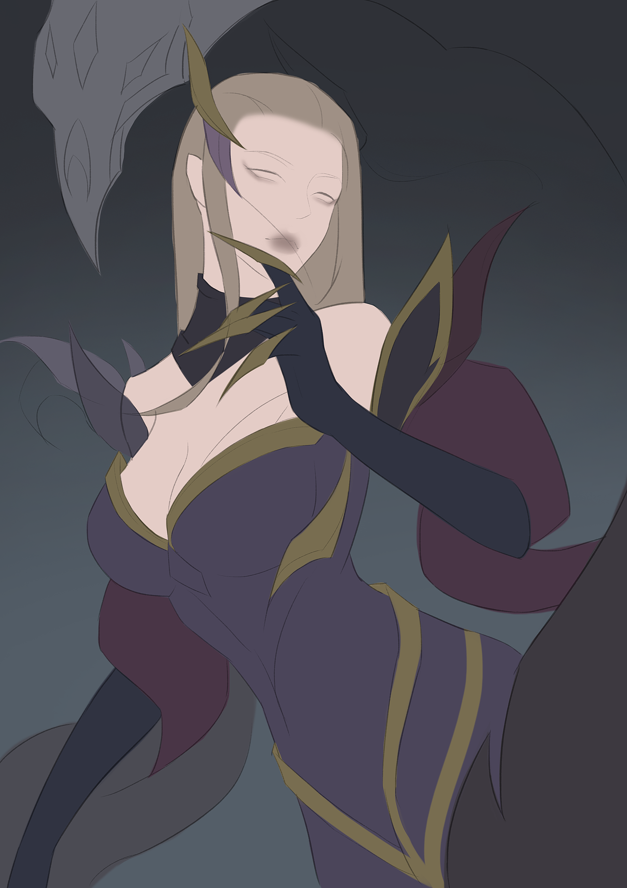 匠人绘教程:lol-伊芙琳同人绘制步骤图_匠人绘cg艺术-站酷zcool