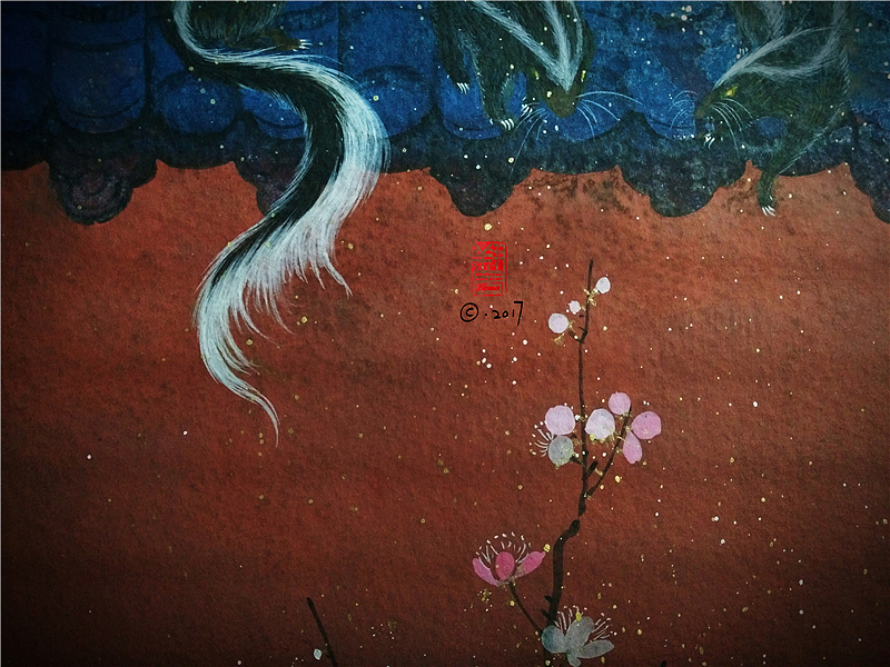 【縛海集—竄天猴—紋鼬—赤蛟】—附過程——翔魚（图ZODQxNjE4MDQ=） - 绘画 - 站酷设计师翔魚原创素材 - 站酷ZCOOL