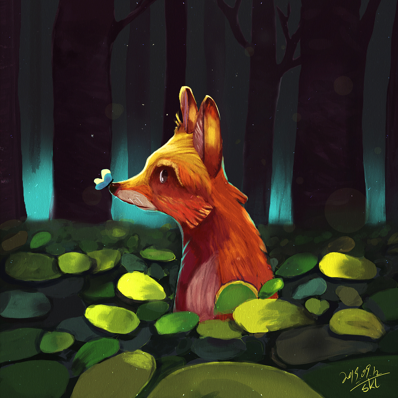 手绘-狐蝶（图ZMTg3NjgwMzM2） - 创作习作 - 站酷设计师搂狗先生原创素材 - 站酷ZCOOL