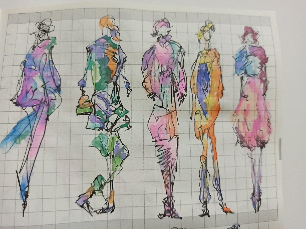时装涂鸦拼贴画