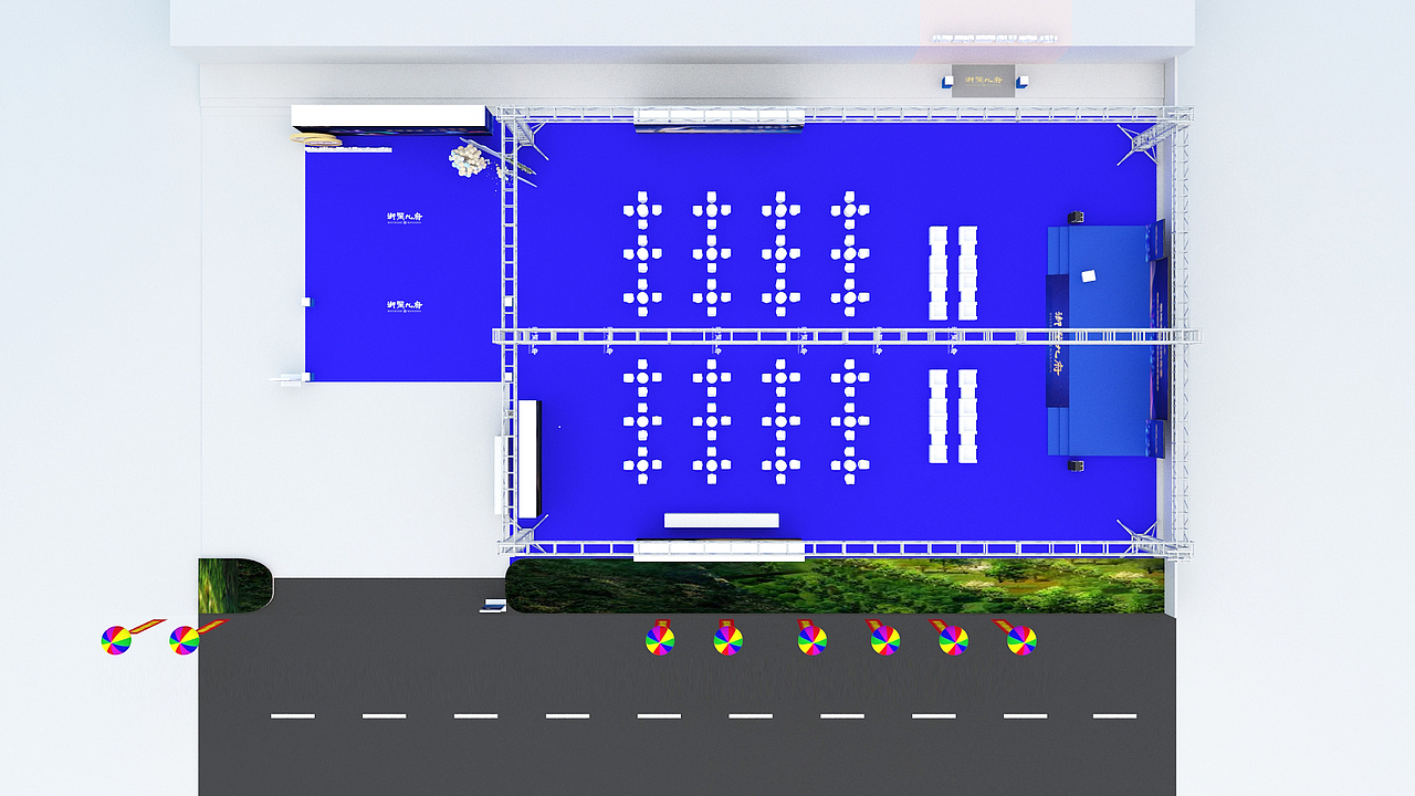临时营销中心开放活动布局示意图