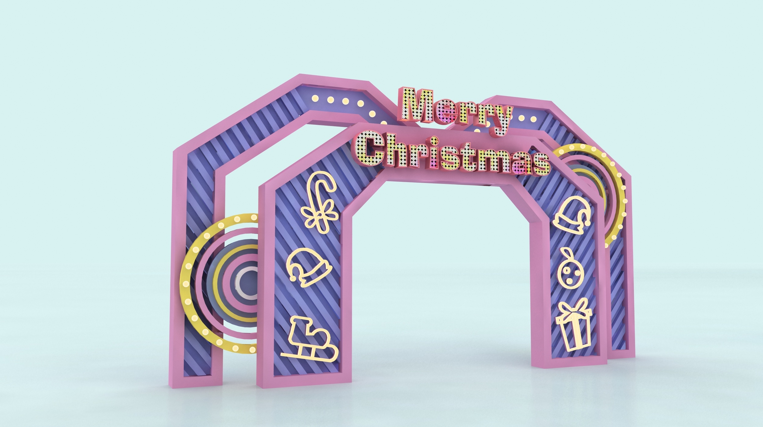 2018年宁波芝士公园圣诞美陈门头